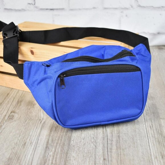 Sojourner Bags Electric Blue Heavyweight Nylon Canvas Fanny Pack Belt Bag - Picture 1 of 3